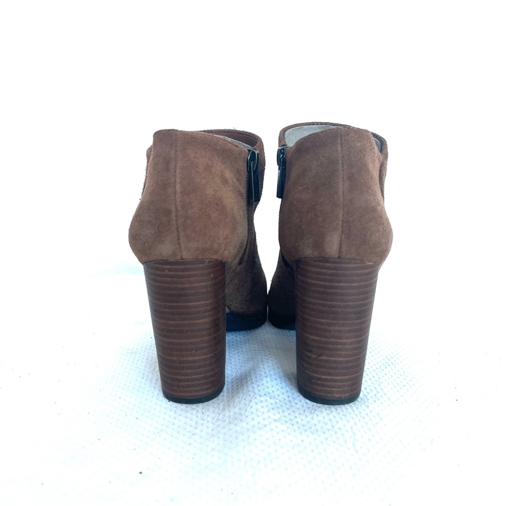 Jessica Simpson Brown Suede Open Toe Ankle Bootie - Picture 3 of 12